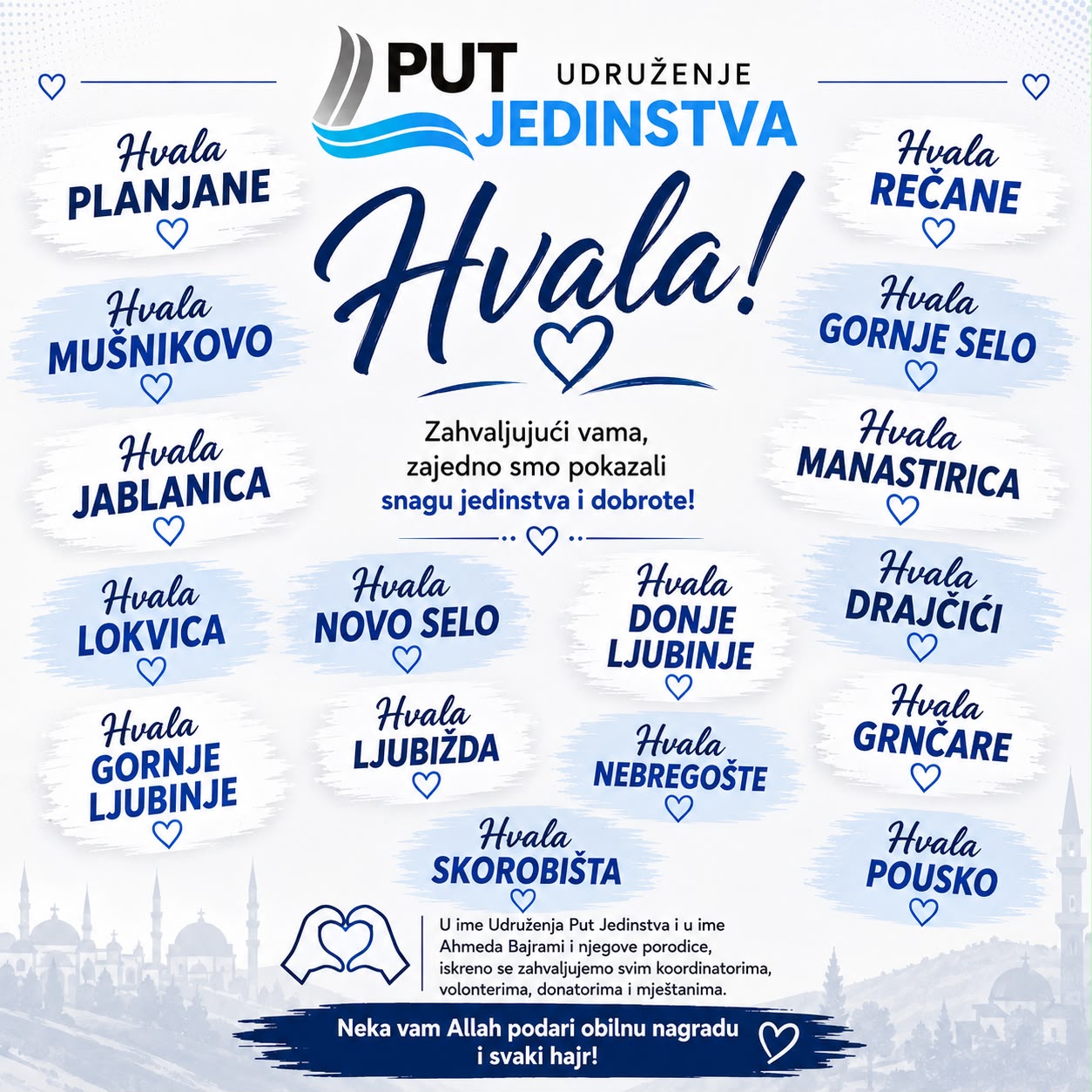 ZAJEDNO ZA AHMEDA – Župa i Podgora prikupile 10.644,46 € i 210 CHF hvala